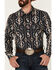 Rock & Roll Denim Men's Charcoal Southwestern Print Long Sleeve Snap Western Shirt , Charcoal, hi-res
