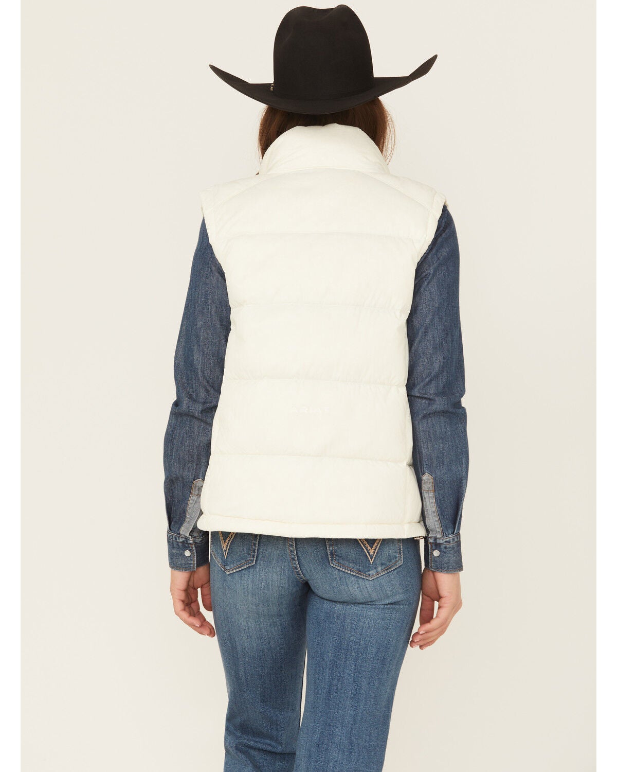 Image #4 - Ariat Women's Ultradown Puff Vest, White, hi-res