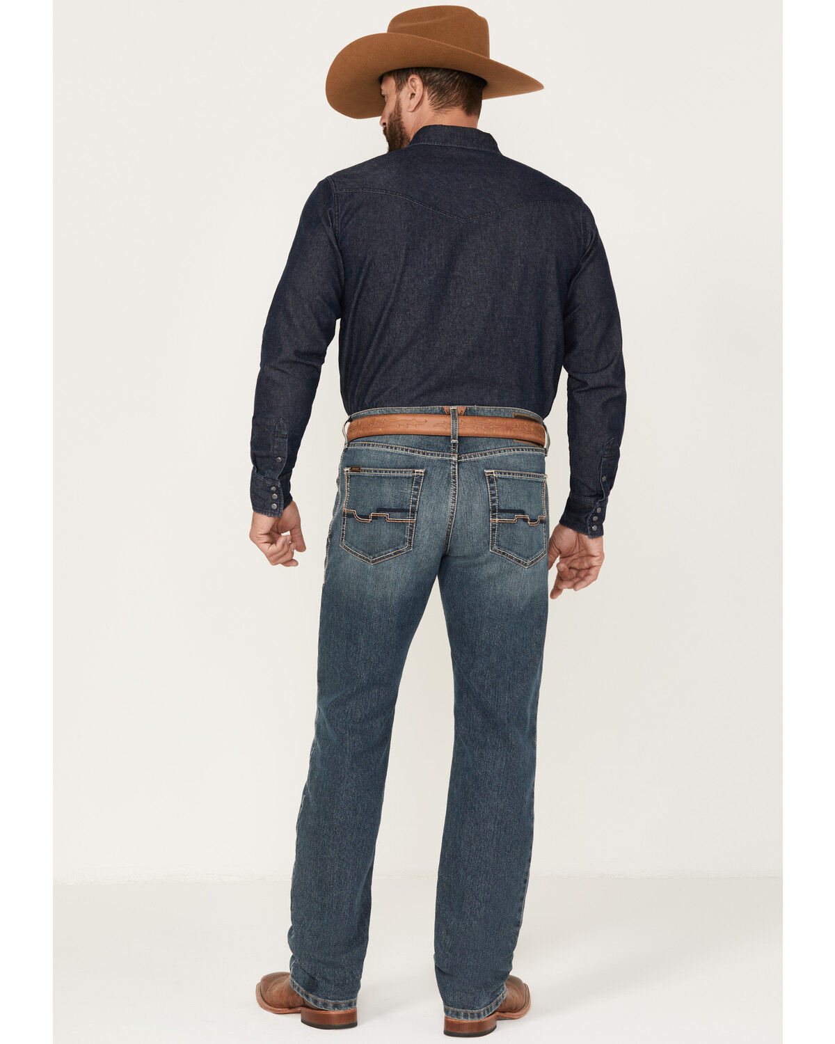 Image #3 - Ariat Men's M4 Relaxed Silvano Straight Denim Jeans - Big, , hi-res