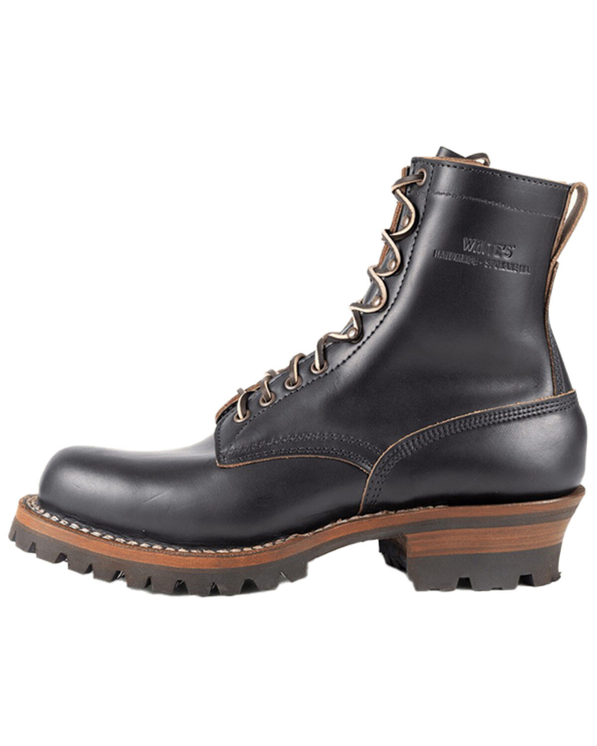 Image #1 - White's Boots Men's C355 Logger Work Boots - Soft Toe, Black, hi-res
