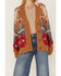 Image #3 - Wrangler Women's Southwestern Print Boyfriend Cardigan, Chocolate, hi-res