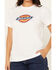 Image #3 - Dickies Women's Tri-Color Logo Short Sleeve Tee, White, hi-res
