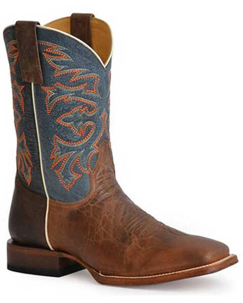 Image #1 - Stetson Men's Boone Western Performance Boots - Broad Square Toe, Brown, hi-res