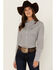 Image #1 - Cinch Women's Printed Long Sleeve Button-Down Western Shirt, Cream, hi-res