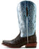 Image #3 - Ariat Women's Futurity Silk Exotic Caiman Western Boots - Square Toe, Blue, hi-res
