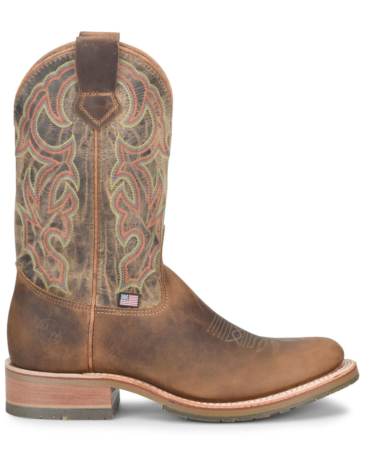 men's round toe western boots