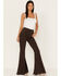 Image #1 - Shyanne Women's Mid Rise Super Flare Jeans, Dark Brown, hi-res