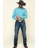 Image #6 - Stetson Men's Cross Walk Ombre Plaid Long Sleeve Western Shirt , Turquoise, hi-res