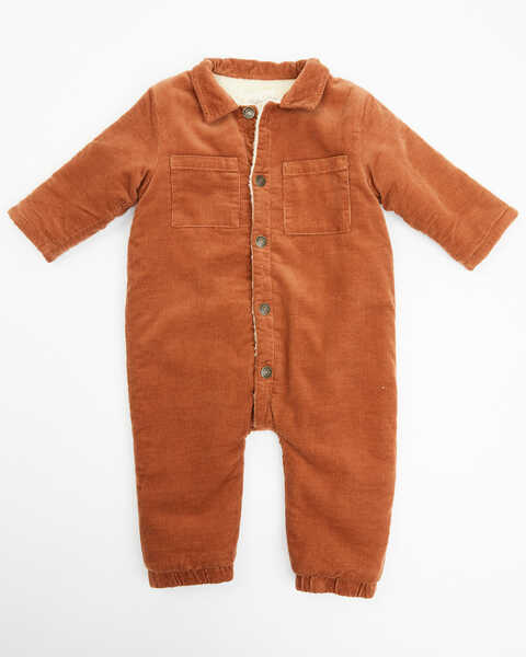 Rylee & Cru Infant Boys' Corduroy Baby Jumpsuit , Rust Copper, hi-res
