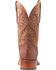 El Dorado Men's Handmade Caiman Back Brass Stockman Boots - Broad Square Toe, Bronze, hi-res