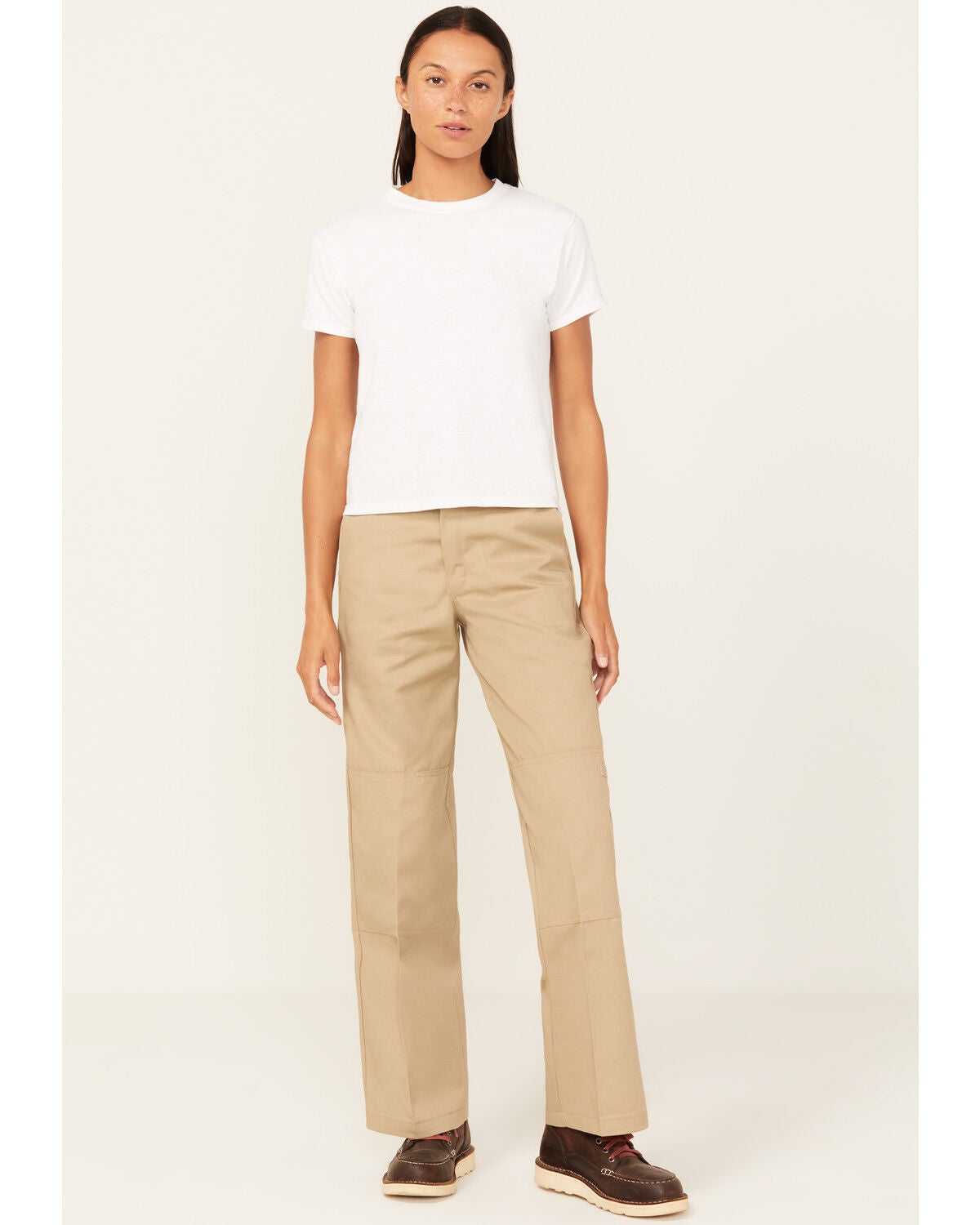 Dickies Women's Double Knee Work Pants, Khaki, hi-res