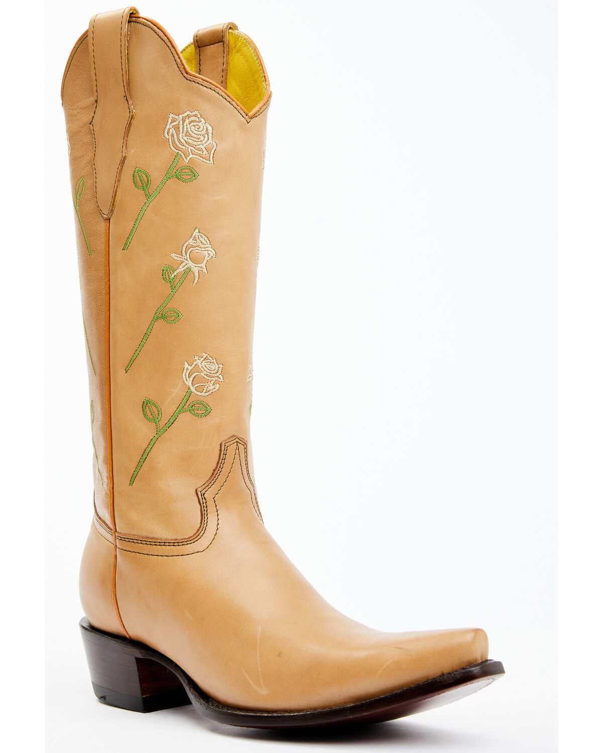 Image #1 - Planet Cowboy Women's Saharan Dozen Roses Western Boot - Snip Toe, Tan, hi-res