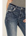 Image #4 - Grace in LA Women's Medium Wash Mid Rise Feather Pocket Bootcut Stretch Denim Jeans , Medium Wash, hi-res
