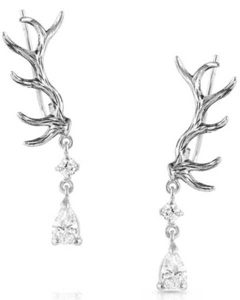 Montana Silversmiths Women's Kristy Titus Nature's Chandelier Earrings, Silver, hi-res