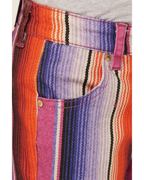 Ranch Dress'n Girls' Serape Stripe Stretch Super Flare Jean , Purple, hi-res