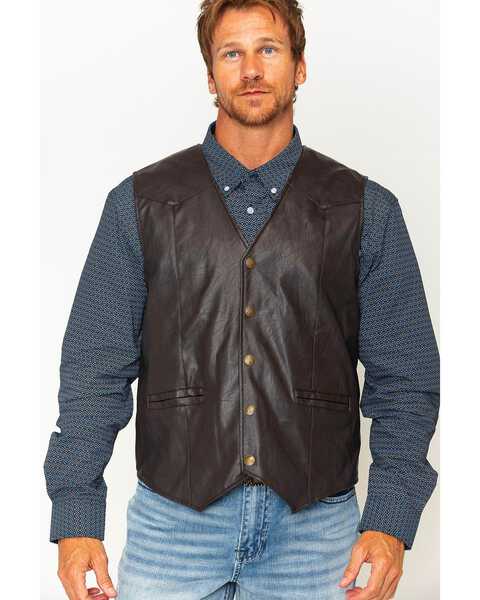 Cody James Men's Deadwood Vest, Brown, hi-res