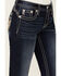 Image #4 - Miss Me Women's Dark Wash Mid Rise Bootcut Stretch Denim Jeans, Dark Wash, hi-res