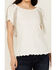 Image #3 - Blue B Women's Fringe Shoulder Tee, White, hi-res