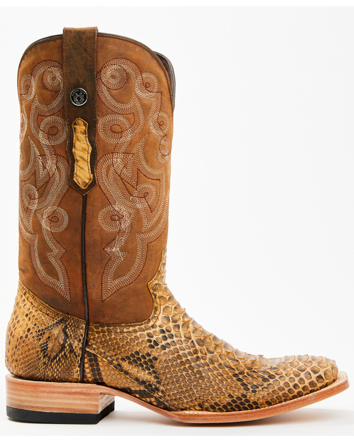 Image #2 - Tanner Mark Men's Bandera Western Boots - Square Toe, Honey, hi-res