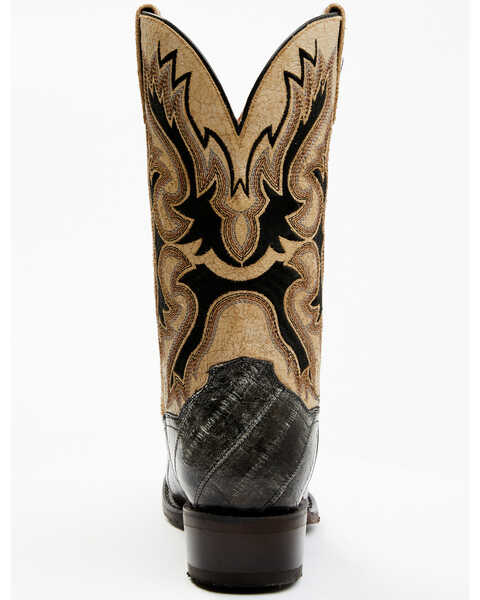 Image #5 - Dan Post Men's Exotic Eel Western Boots - Square Toe, Black, hi-res