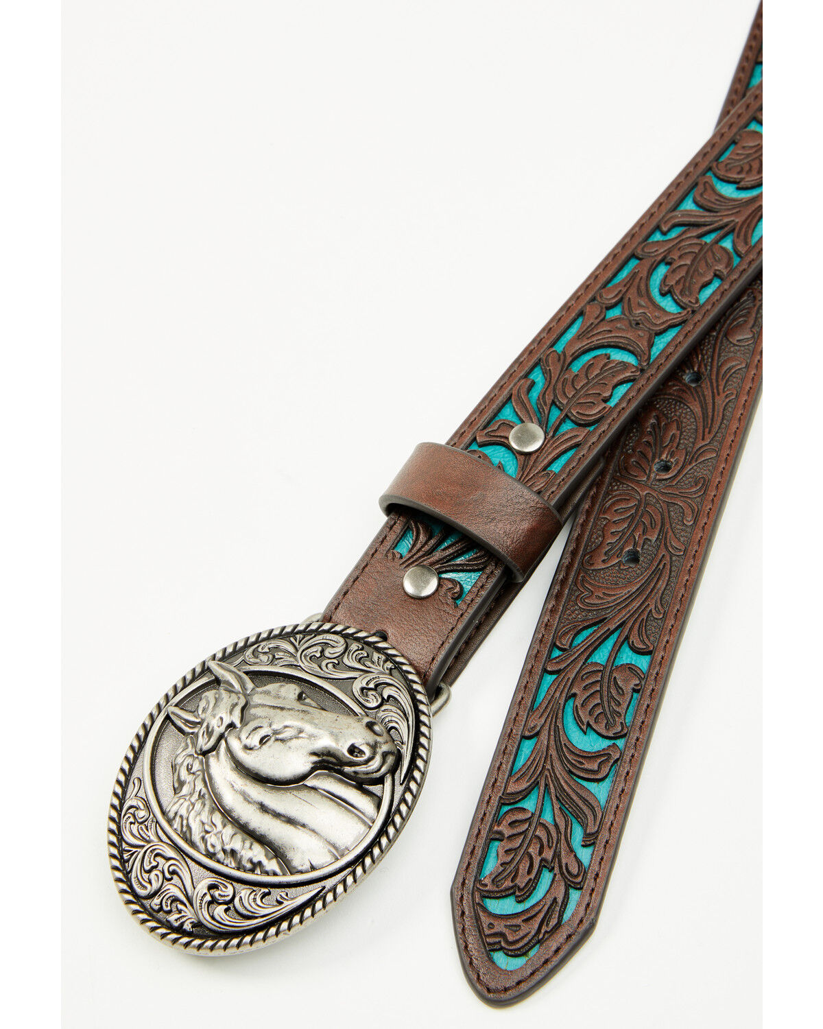 Image #2 - Shyanne Girls' Jovie Underlay Belt with Horse Buckle, Multi, hi-res