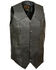 Image #1 - Milwaukee Leather Men's Snap Front Biker Vest - Big & Tall, Black, hi-res