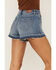 Image #4 - Shyanne Women's Medium Dark Mid Rise Released Hem Shorts, Medium Wash, hi-res
