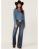 Stetson Women's 214 Medium Wash Trouser Fit Jeans, Blue, hi-res