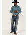 Cinch Men's Modern Fit Medallion Geo Print Long Sleeve Button-Down Western Shirt , Teal, hi-res