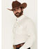 Image #2 - Wrangler Men's Classics Geo Print Long Sleeve Button-Down Western Shirt, White, hi-res
