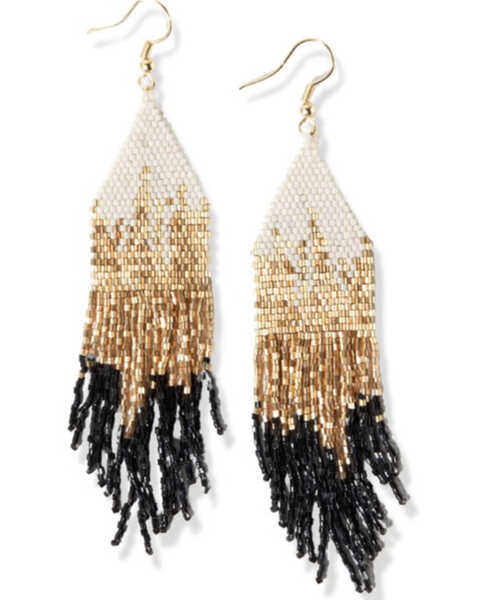 Ink + Alloy Women's Claire Ombre Beaded Fringe Earrings, Multi, hi-res