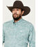 Image #2 - Cinch Men's Paisley Print Long Sleeve Button-Down Western Shirt, Turquoise, hi-res