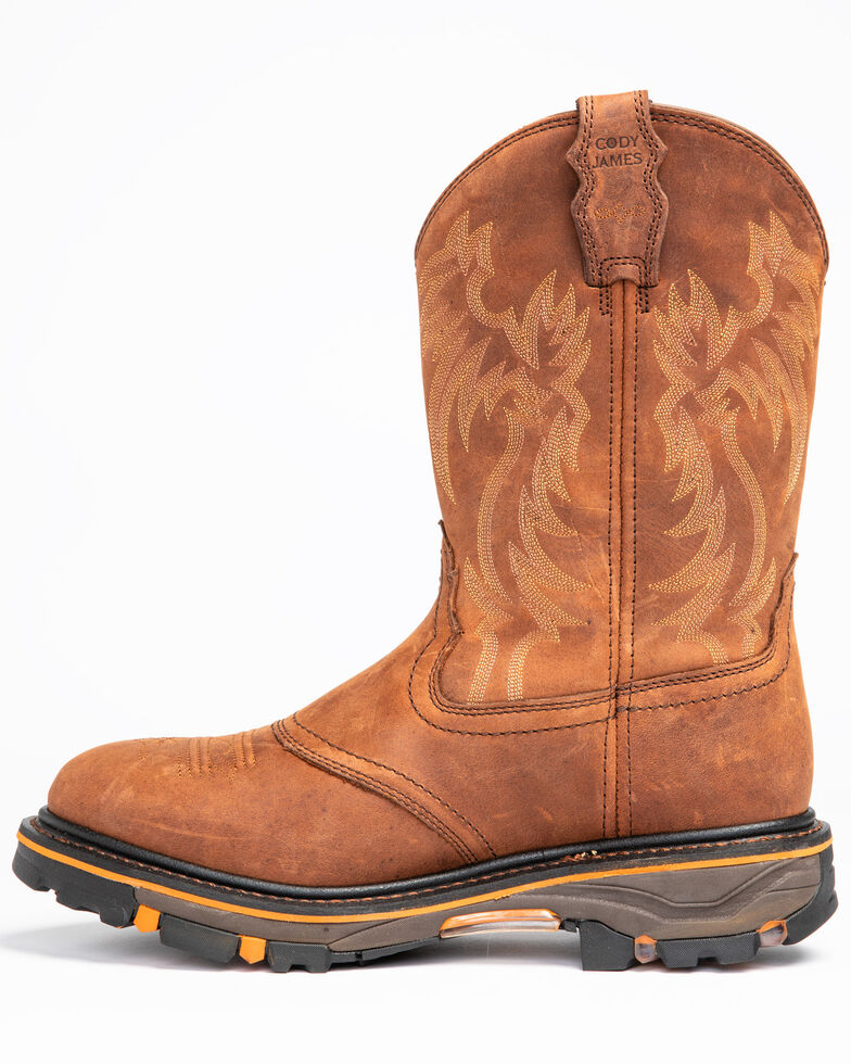 men's decimator skull western work boots