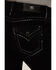 Image #2 - Miss Me Women's Mid Rise Border Pocket Bootcut Stretch Denim Jeans, Black, hi-res