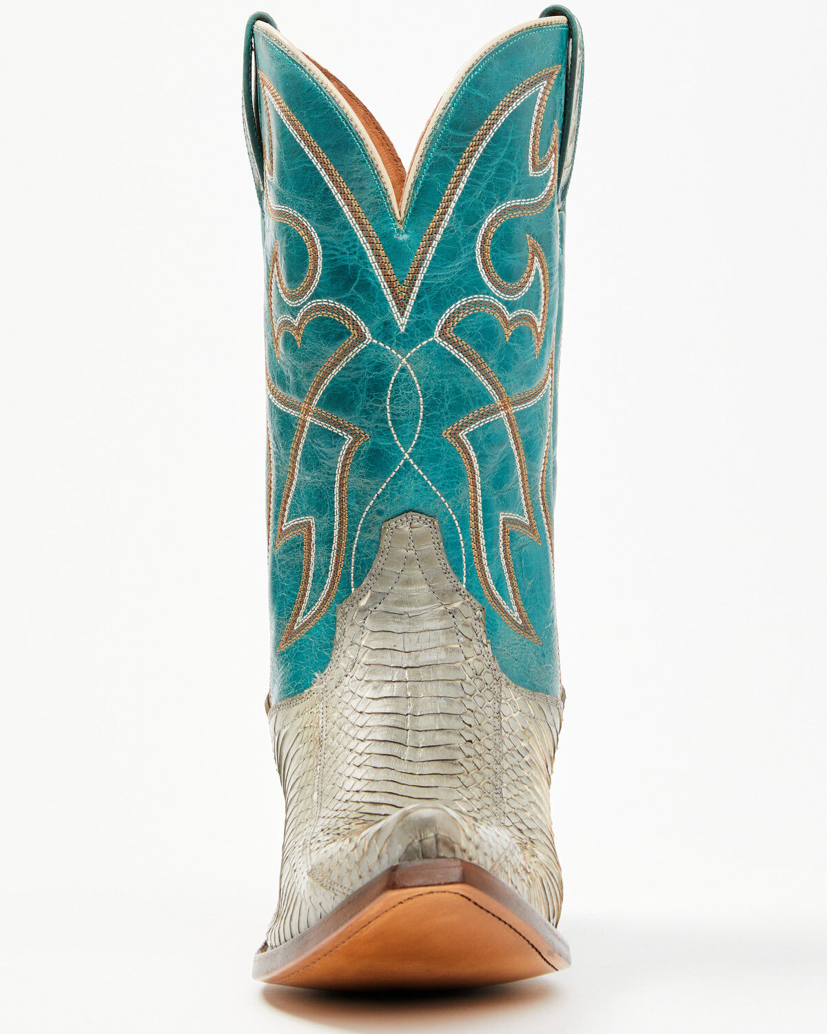 Image #4 - Dan Post Men's Exotic Snake Western Boots - Snip Toe, Grey, hi-res