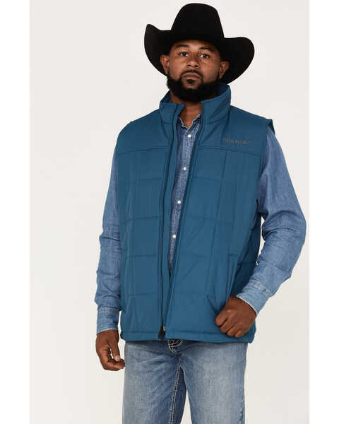 Ariat Men's Crius Concealed Carry Insulated Vest, Blue, hi-res