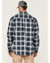 Hawx Men's FR Plaid Print Long Sleeve Button Down Work Shirt , Navy, hi-res