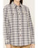 Ariat Women's Rebar Flannel Long Sleeve Button Down Plaid Print Work Shirt, Brown, hi-res