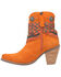 Image #3 - Dingo Women's Suede Bandida Western Booties - Round Toe, Orange, hi-res
