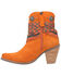 Image #3 - Dingo Women's Suede Bandida Western Booties - Medium Toe , Orange, hi-res