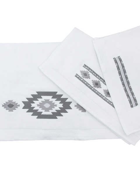 Image #1 - HiEnd Accents Free Spirit 3pc Embroidery Towel Set, Multi, hi-res