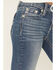 Image #4 - Miss Me Women's Dark Wash Mid Rise Pleather Border Flap Pocket Bootcut Stretch Denim Jeans, Dark Wash, hi-res