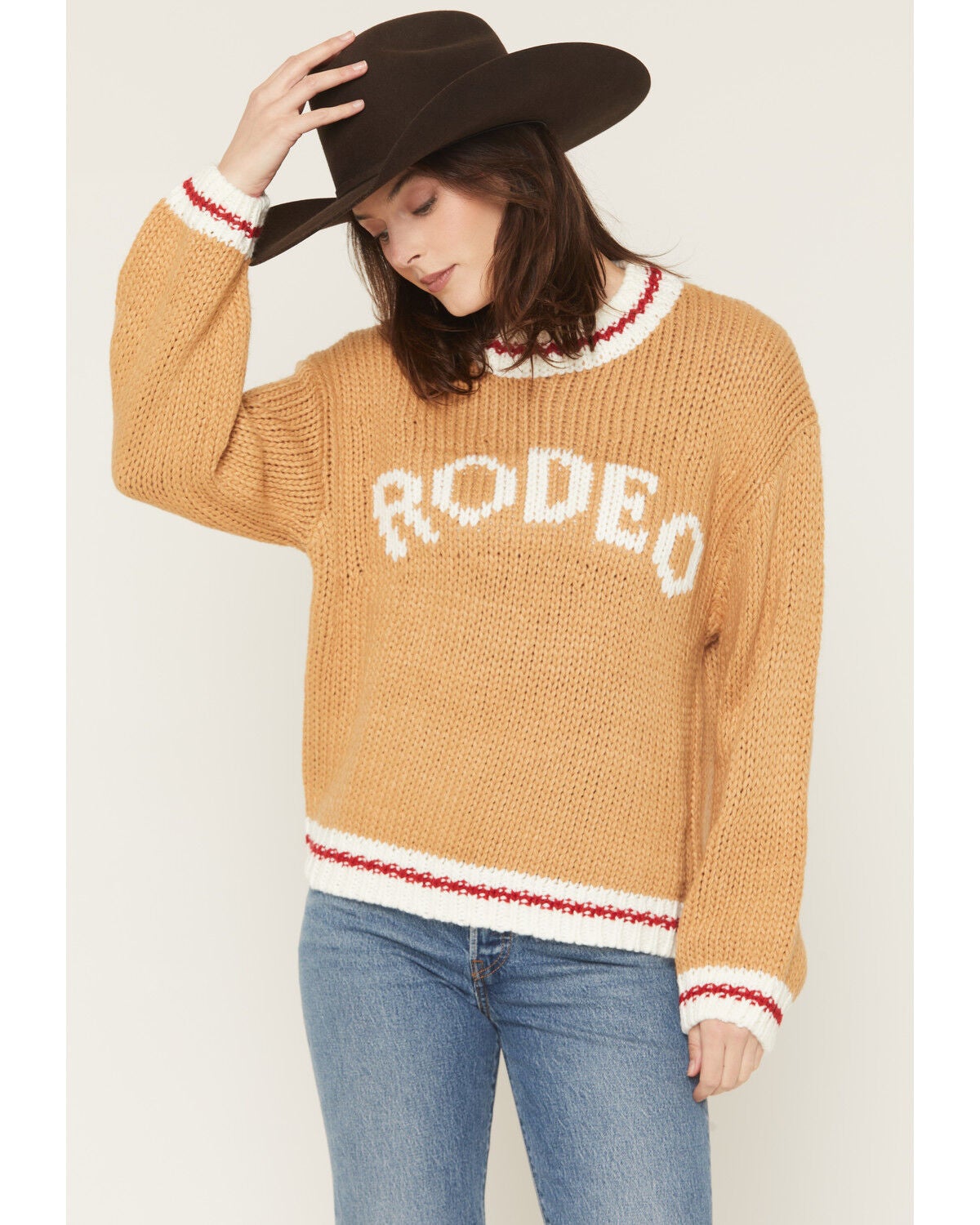 Image #1 - Baevely Women's Rodeo Sweater, Camel, hi-res
