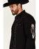 Image #2 - Moonshine Spirit Men's Trail Blazer Long Sleeve Snap Western Shirt, Black, hi-res