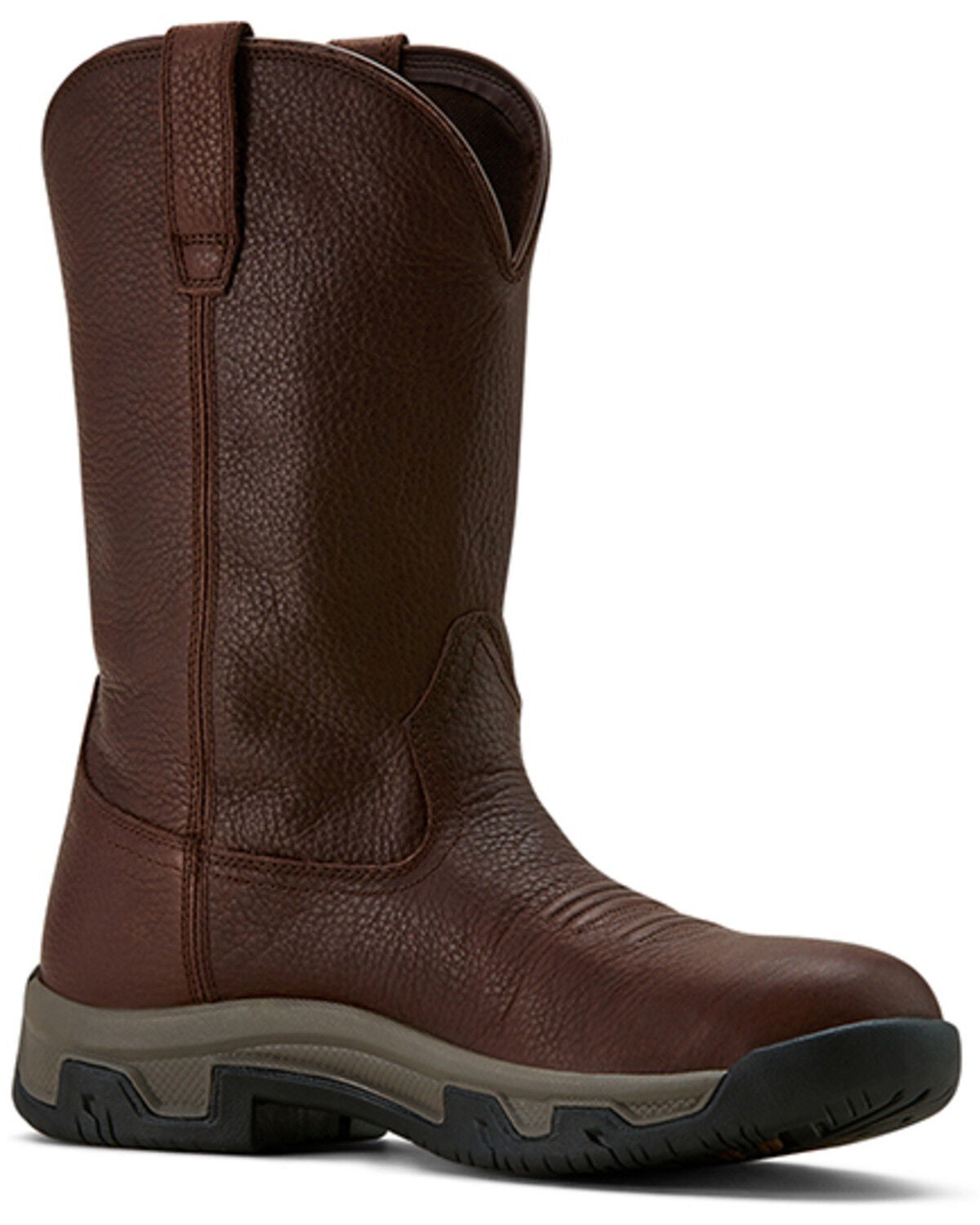 Ariat Men's Terrain Pull-On Waterproof Boots - Round Toe, Brown, hi-res