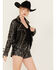 Image #2 - Any Old Iron Women's Star Sleeve Moto Leather Fringe Jacket , Black, hi-res