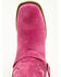 Image #5 - Dingo Little Girls' Blacklist Star Inlay Harness Boots - Square Toe, Pink, hi-res