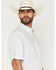Image #2 - Ariat Men's Tenzin Medallion Print Short Sleeve Button-Down Western Shirt, White, hi-res