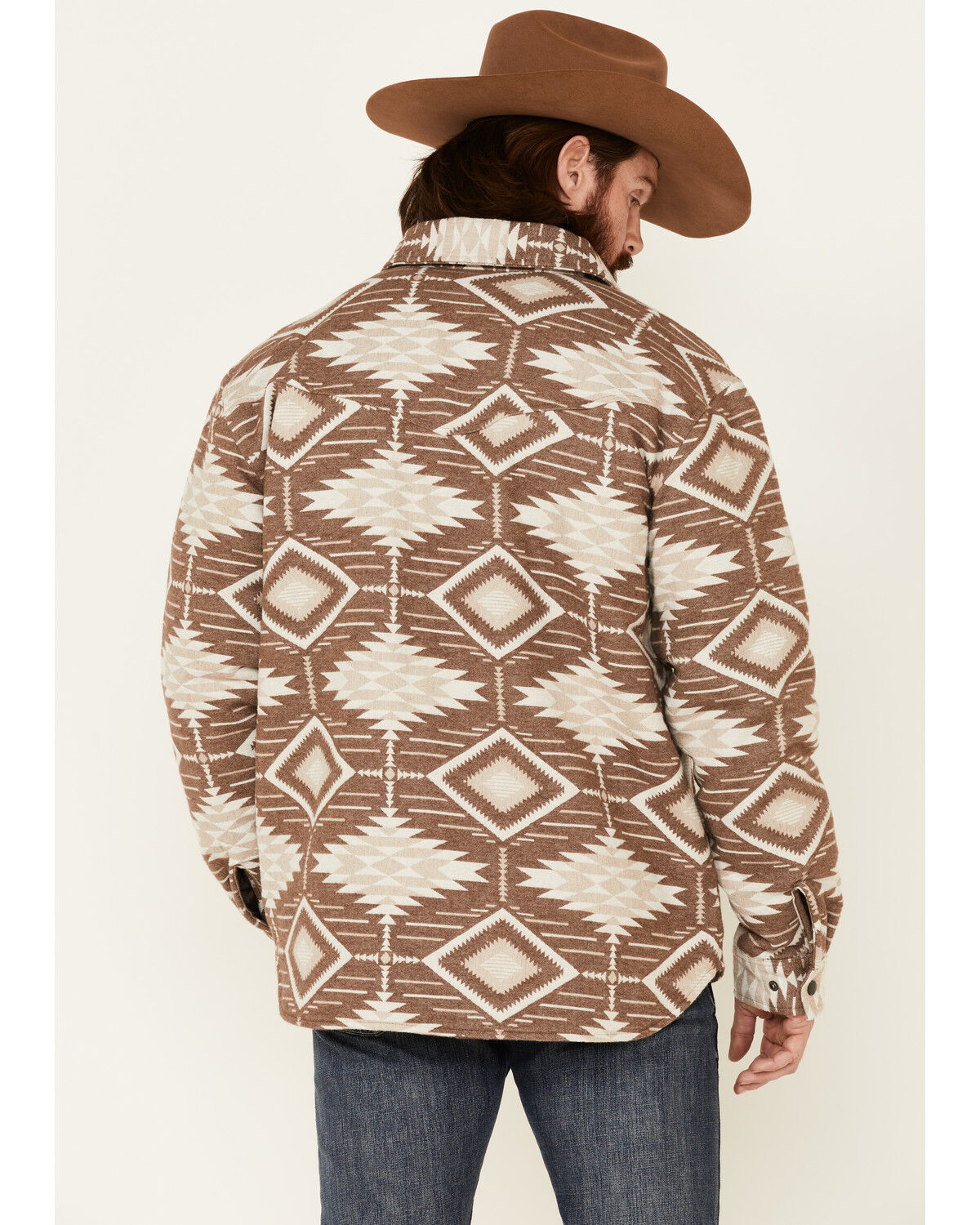 Image #4 - Outback Trading Co. Brown Ronan Southwestern Print Snap-Front Jacket, Brown, hi-res