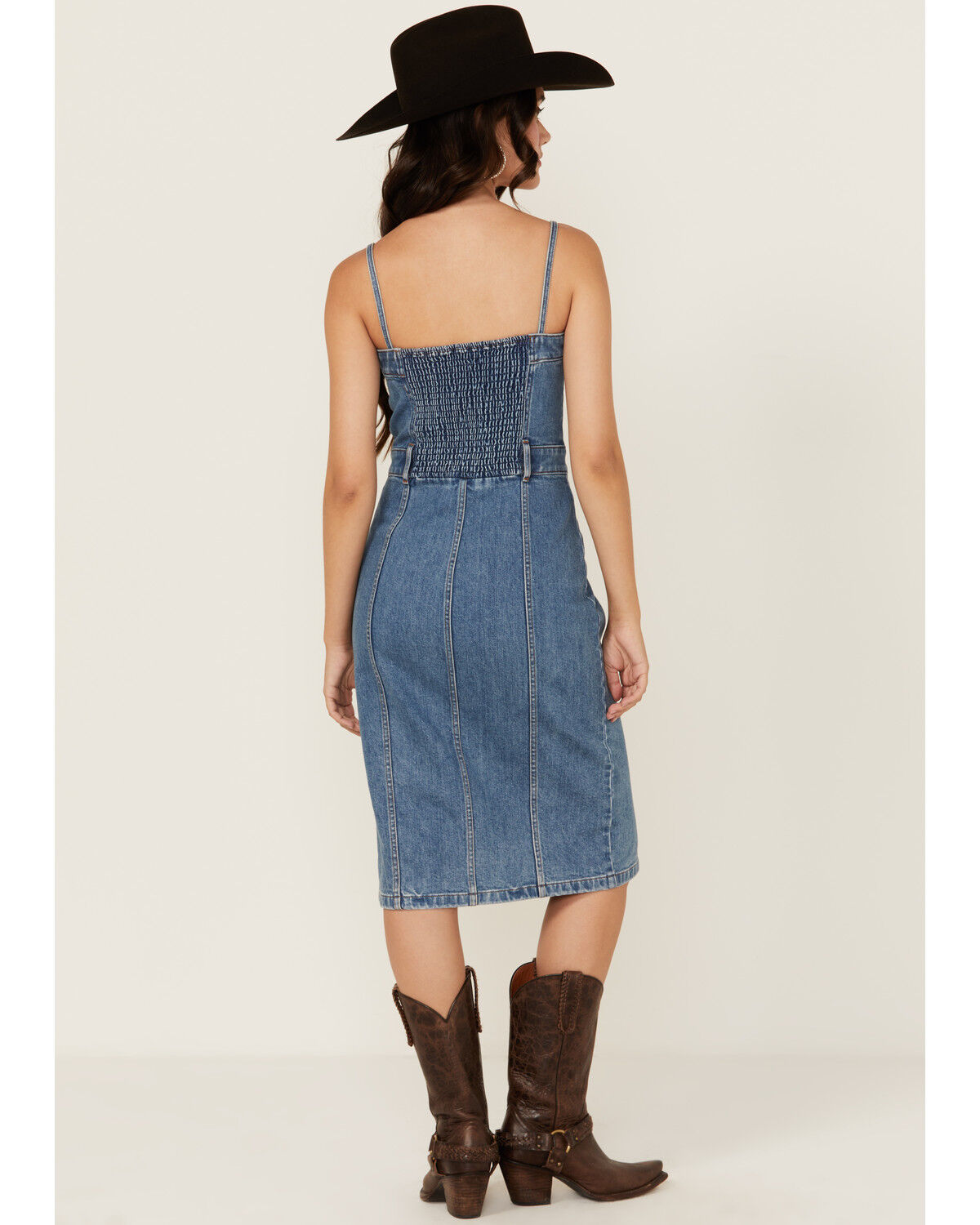 Image #4 - Levi's Women's Denim Bustier Midi Dress, Medium Wash, hi-res